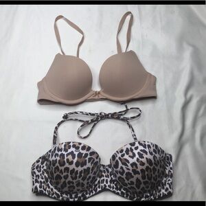 PINK Victoria’s Secret Set of 2 Push Up Bras 32B